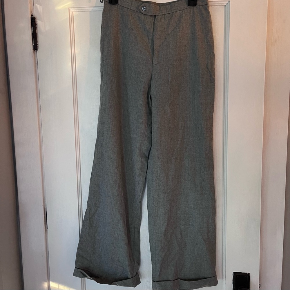 Ralph Lauren black label collection classics wool cashmere wide leg trouser pant